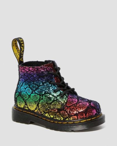 Botines Dr Martens Infant 1460 Metallic Suede Para Niños DR7928V